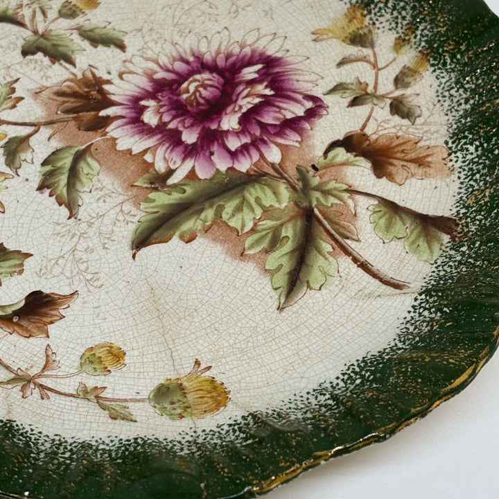 BARKERS & KENT Antique Chrysanthemum Gilded Plate