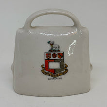 Load image into Gallery viewer, WH Goss CRESTED WARE COW BELL Souvenir of GODALMING