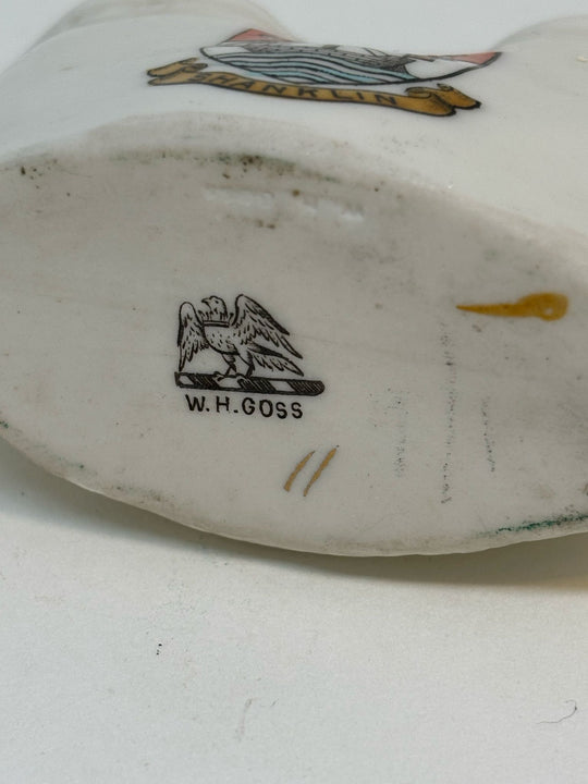 WH Goss CRESTED WARE MINIATURE BAG Souvenir of SHAKLIN