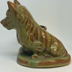 Vintage Dog Studio Pottery Stoneware Cachepot/Vase BR BURTON