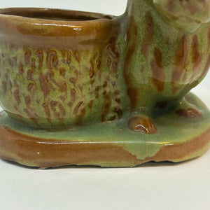 Vintage Dog Studio Pottery Stoneware Cachepot/Vase BR BURTON