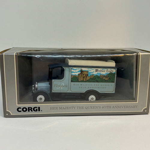 Corgi QUEEN'S 40th ANNIVERSARY Diecast Model Windsor Thornycroft Van