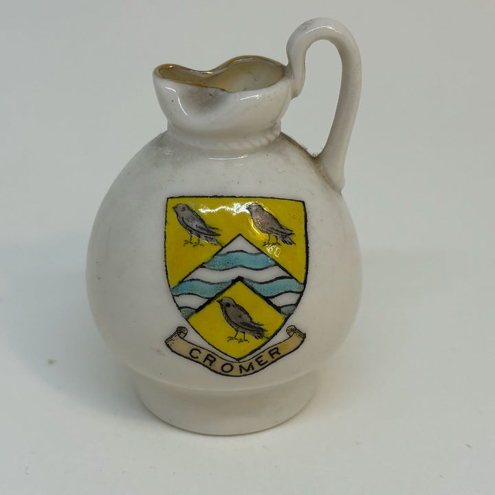 Vintage WH Goss Crested Ware ROMAN EWER Souvenir of CROMER