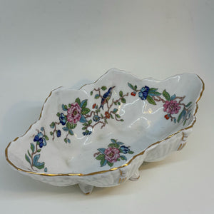 Vintage AYNSLEY Shell Shaped Large Pembroke Footed Trinket Dish