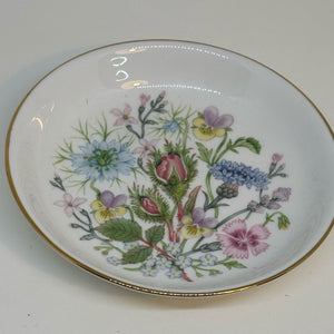 Vintage AYNSLEY Small Wild Tudor Trinket Dish
