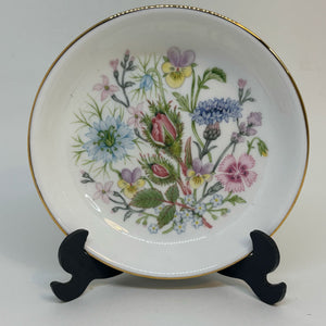 Vintage AYNSLEY Small Wild Tudor Trinket Dish