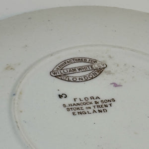 S. Hancock & Sons Vintage Plate Flora Pattern