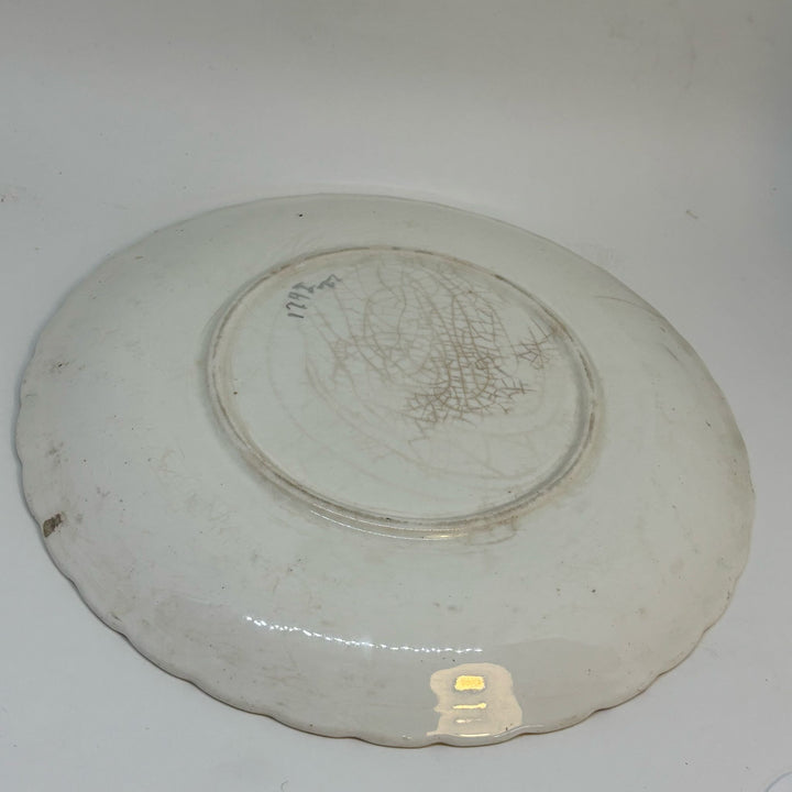 Vintage Hand Painted Rose Motif Decorative Plate