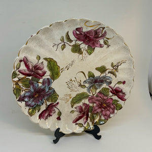 Antique Floral TUNSTALL Scalloped Plate
