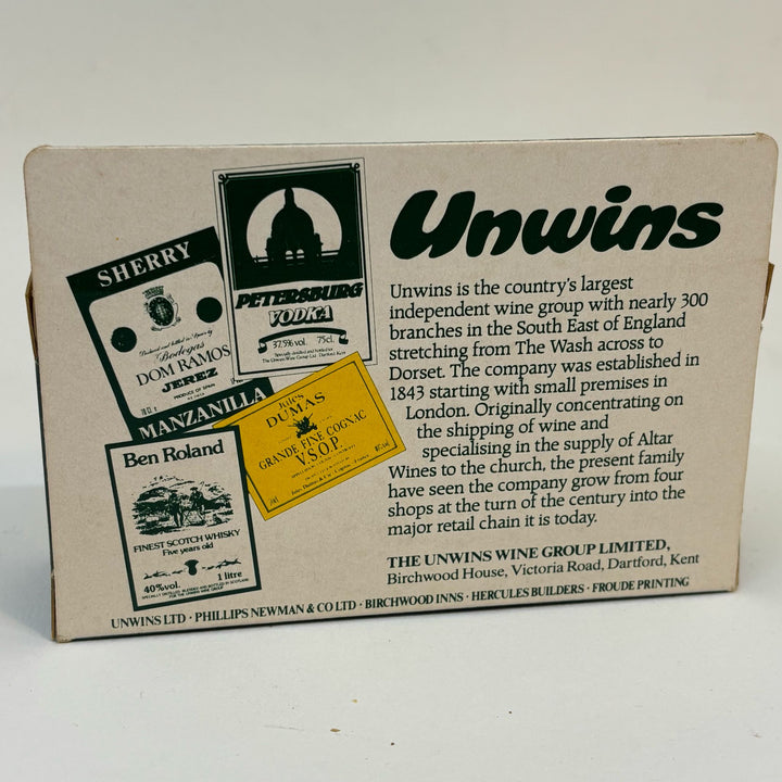 Vintage Unwins Wine Merchants Green Delivery Van Diecast Model