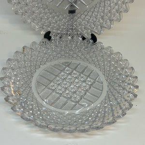 Pair of Vintage Pressed Glass Plates