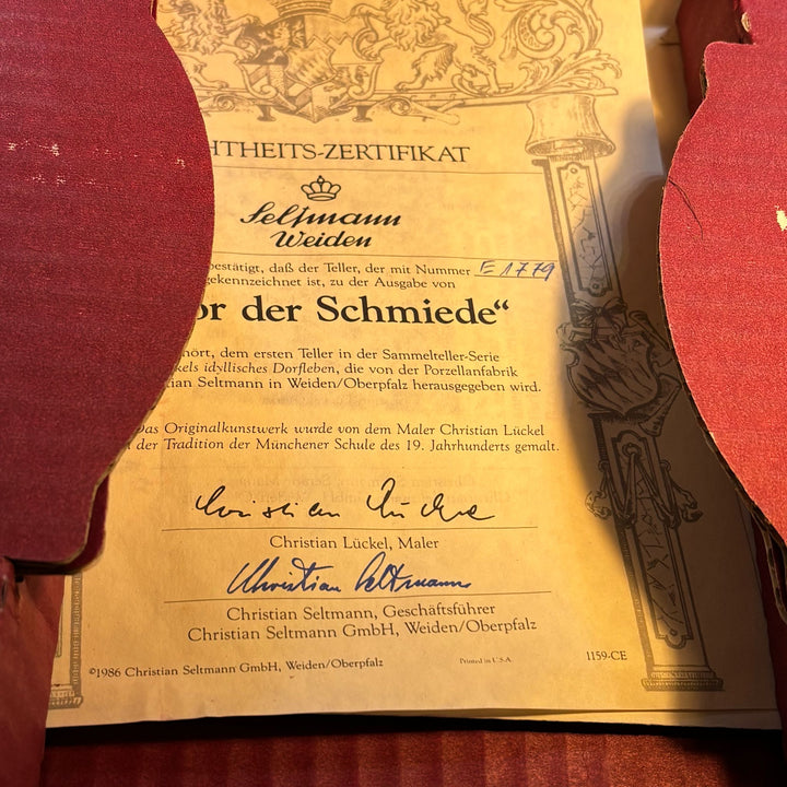 SELTMANN WEIDEN 'Vor der Schmiede' Christian Lückel Plate