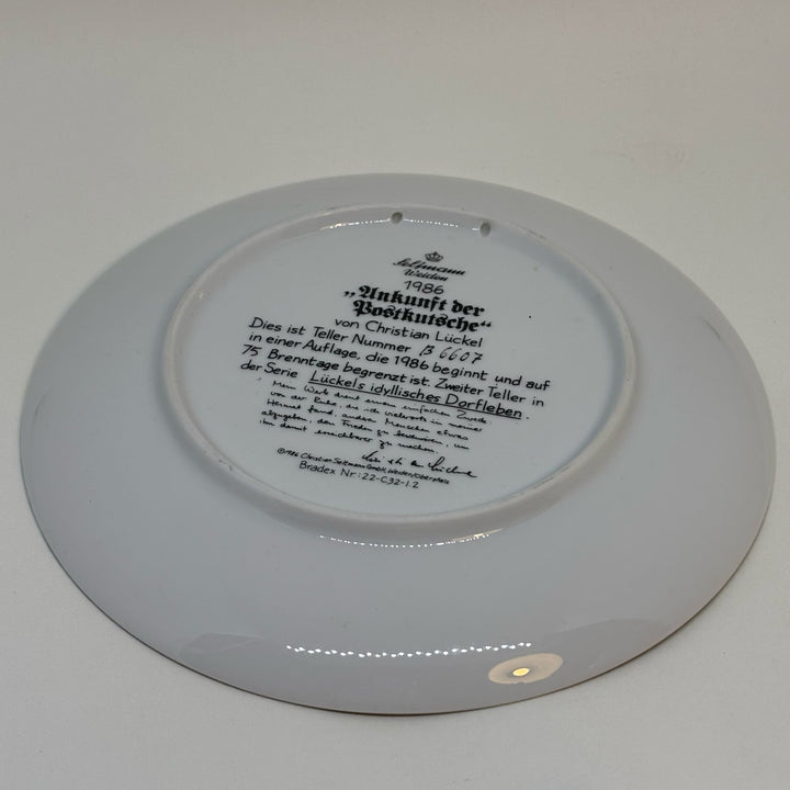 SELTMANN WEIDEN 'Ankunft der Postkutsche' Christian Lückel Plate
