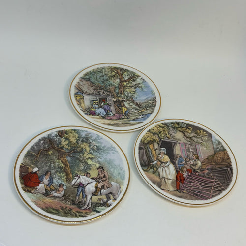 Staffordshire Tea Set Co. Vintage Rural Life Miniature Display Plates