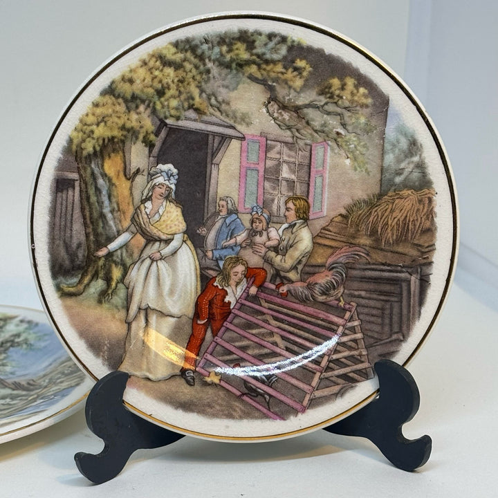 Staffordshire Tea Set Co. Vintage Rural Life Miniature Display Plates