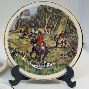 Staffordshire Tea Set Co. Vintage Hunting Miniature Display Plates
