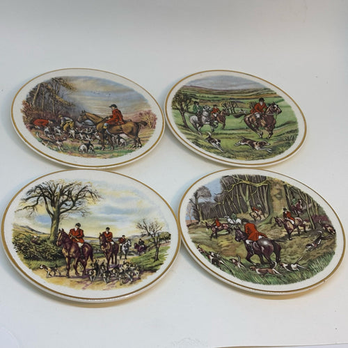 Staffordshire Tea Set Co. Vintage Hunting Miniature Display Plates