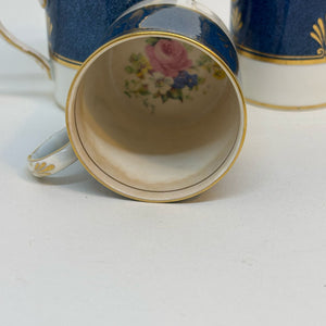 3 x Vintage E Hughes & Co. Coffee Cups