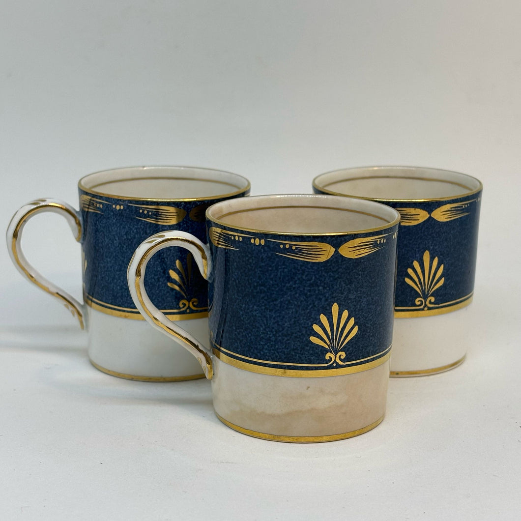 3 x Vintage E Hughes & Co. Coffee Cups