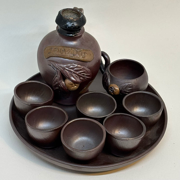 Vintage Sandstone Calvados Morin Souvenir Serving Set