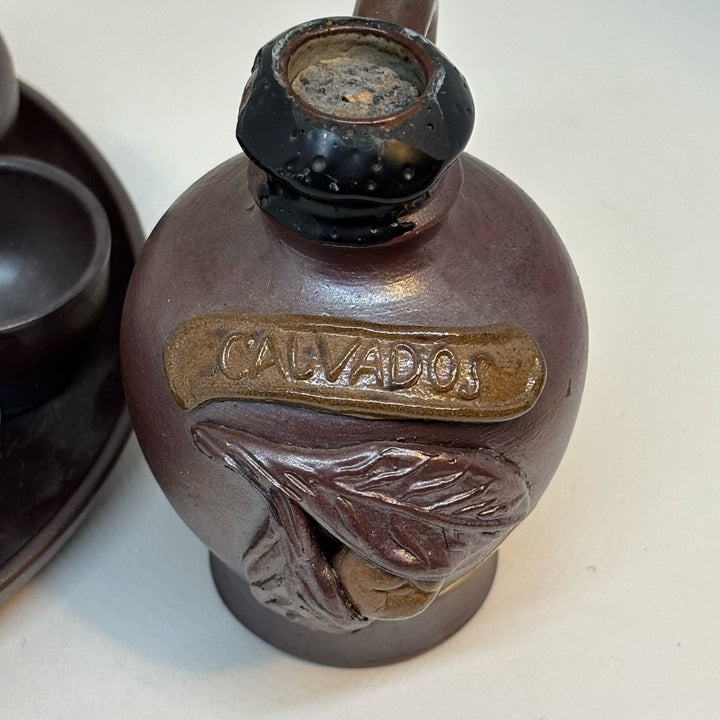 Vintage Sandstone Calvados Morin Souvenir Serving Set