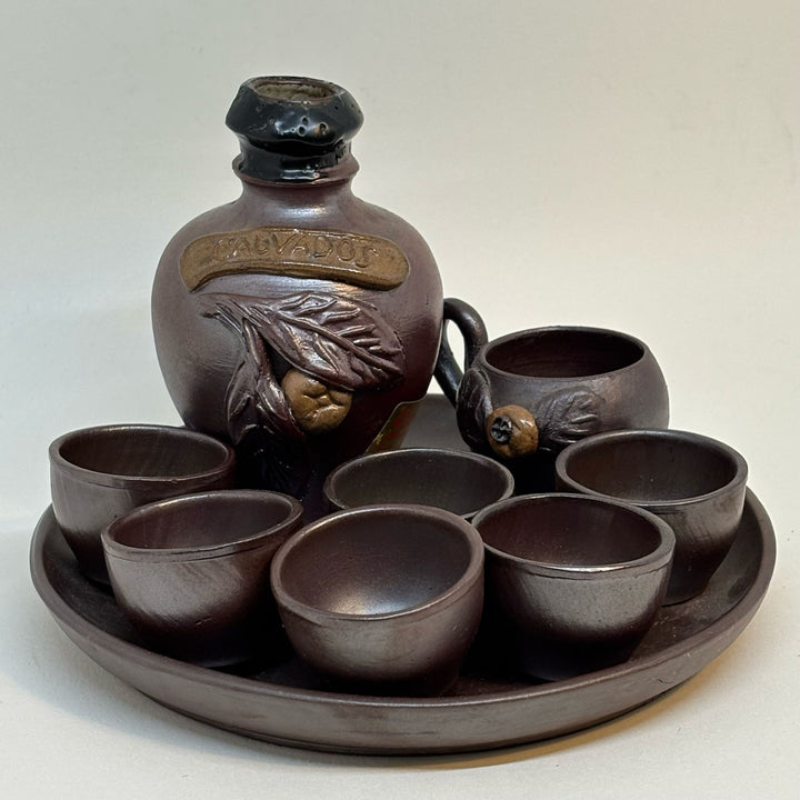Vintage Sandstone Calvados Morin Souvenir Serving Set