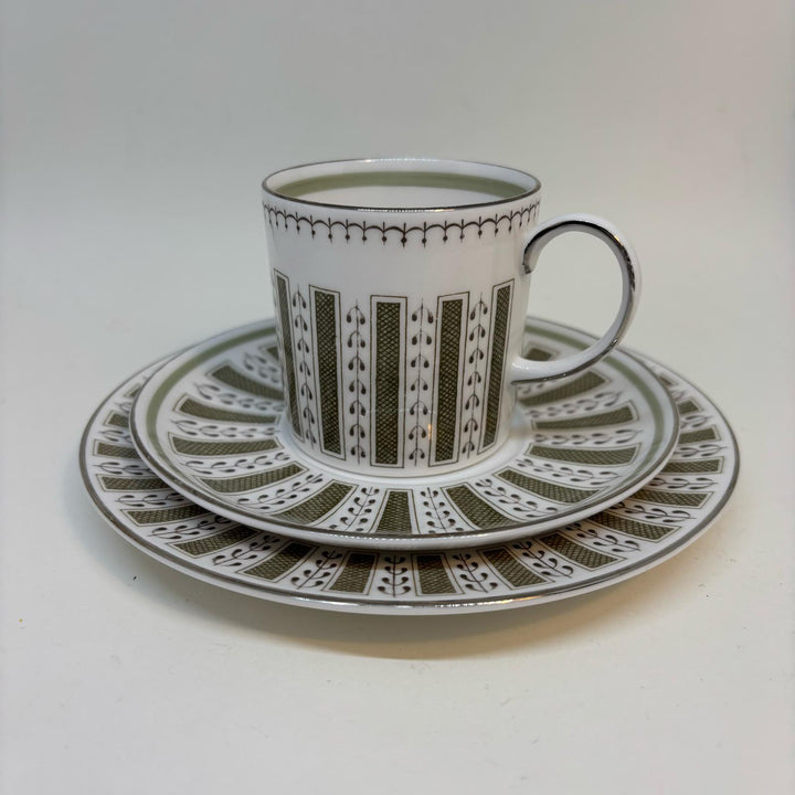 Wedgwood Susie Cooper Persia Design Coffee Cup Trio