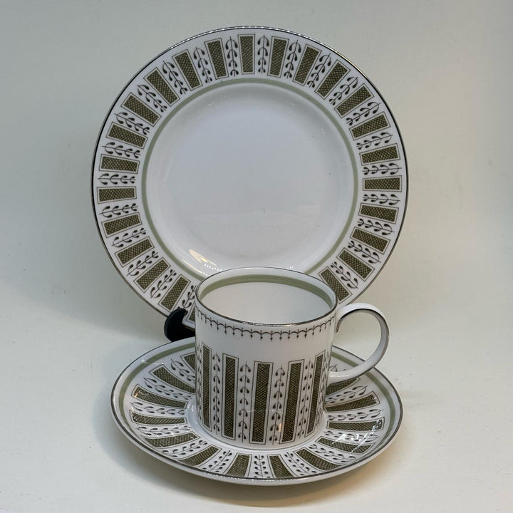 Wedgwood Susie Cooper Persia Design Coffee Cup Trio