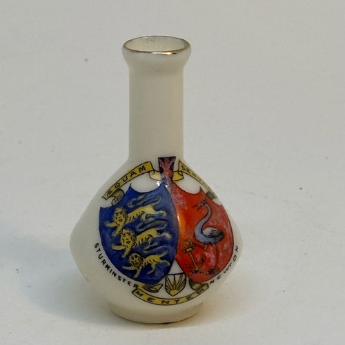 Vintage ARCADIAN CHINA Crested Ware Souvenir of STURMINSTER NEWTON