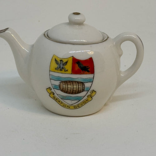 Vintage Crested Ware TEAPOT Souvenir of SEATON