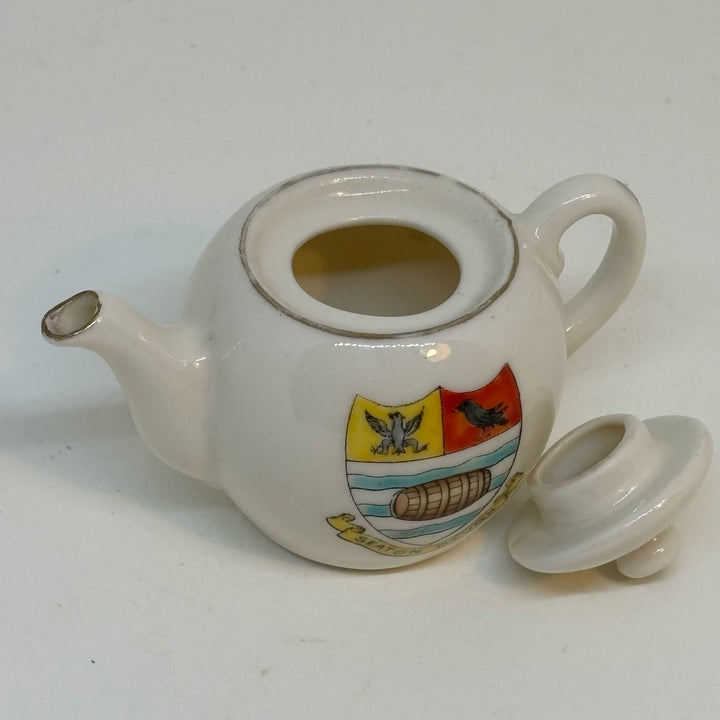 Vintage Crested Ware TEAPOT Souvenir of SEATON