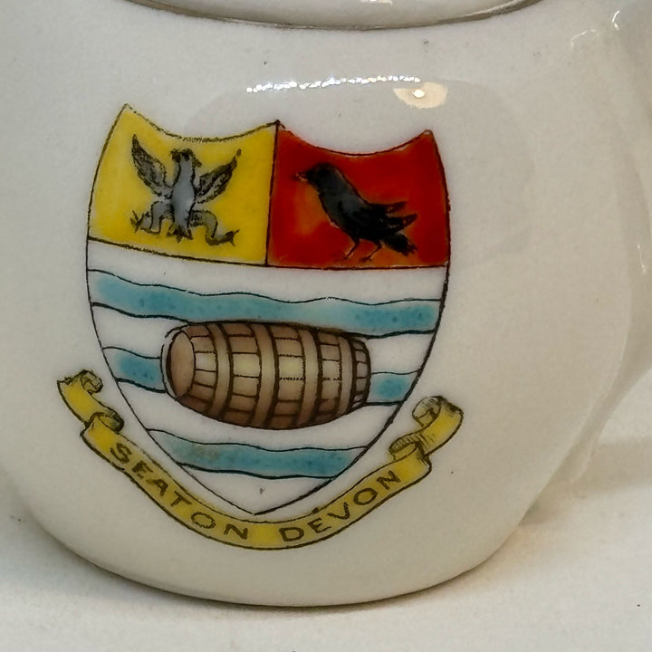 Vintage Crested Ware TEAPOT Souvenir of SEATON