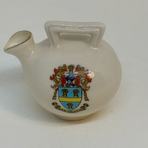 Vintage Clifton Crested Ware KETTLE Souvenir of SANDBACH