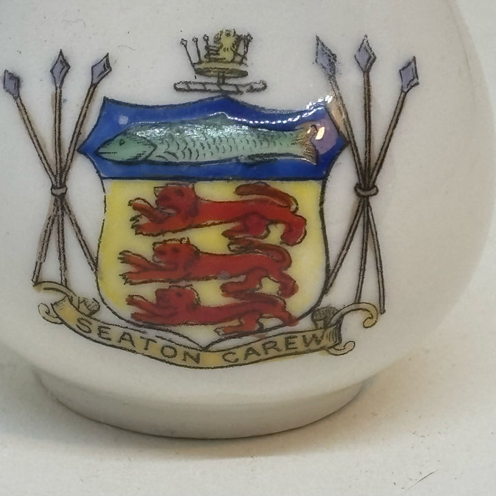 Vintage Crested Ware JUG Souvenir of SEATON CREW