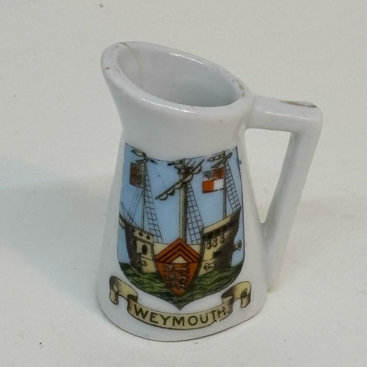 Vintage Crested Ware JUG Souvenir of WEYMOUTH