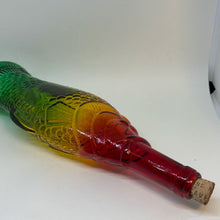 Load image into Gallery viewer, Quirky Rainbow Fish Glass Bottle 13.25”