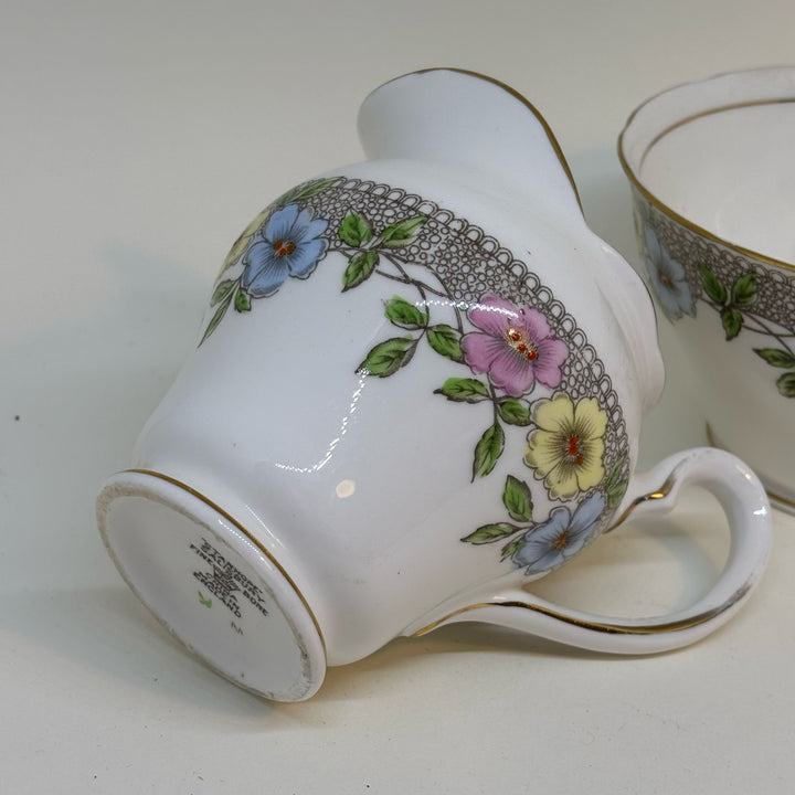 Vintage SALISBURY CHINA 'Stanhope' Creamer & Sugar Bowl