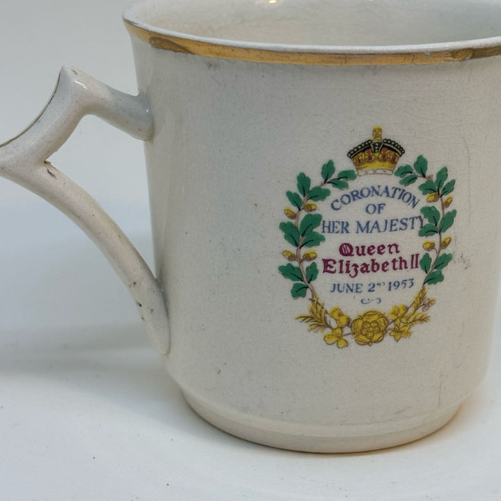 Vintage Commemorative Mug Coronation of Queen Elizabeth II 1953
