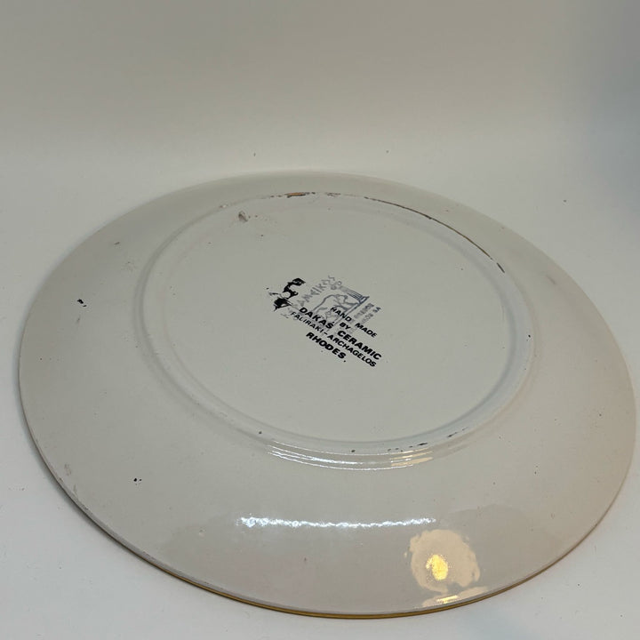 Vintage Decorate Plate Souvenir of Rhodes