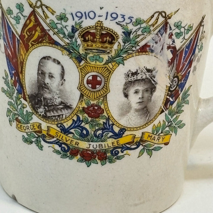 Vintage King George V and Queen Mary Silver Jubilee Mug 1935