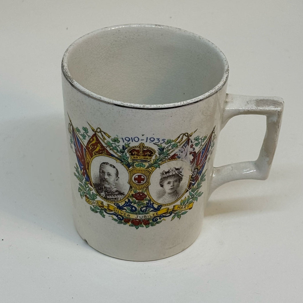 Vintage King George V and Queen Mary Silver Jubilee Mug 1935