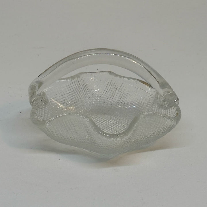 Small Blown Glass Trinket Dish Basket