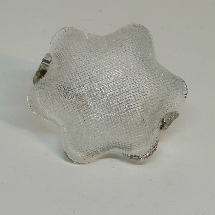 Small Blown Glass Trinket Dish Basket