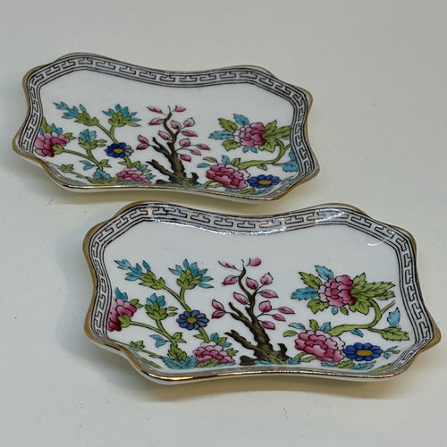 Pair of Vintage Indian Tree Trinket Dishes by Aynsley