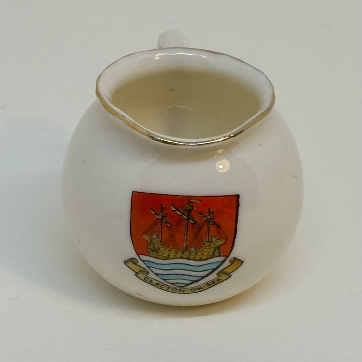 Vintage WH Goss Crested Ware JAR Souvenir of CLACTON-ON-SEA