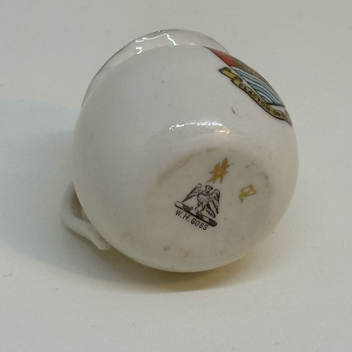 Vintage WH Goss Crested Ware JAR Souvenir of CLACTON-ON-SEA