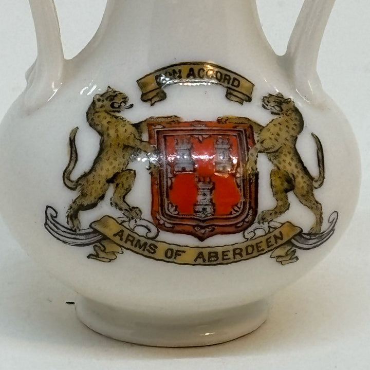Vintage WH Goss Crested Ware ROMAN VASE Souvenir of ABERDEEN