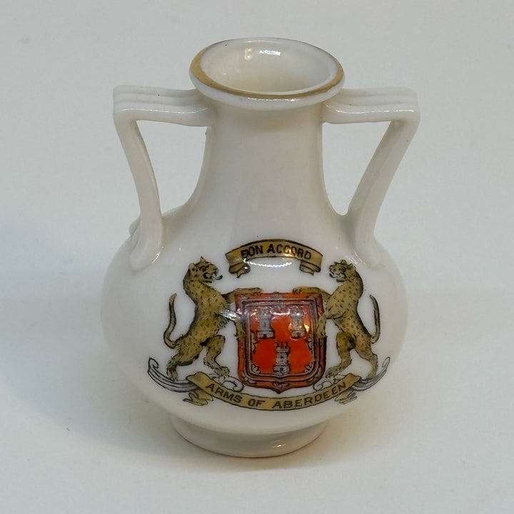 Vintage WH Goss Crested Ware ROMAN VASE Souvenir of ABERDEEN
