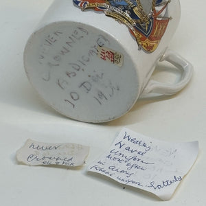 Vintage King Edward VIII Abandoned Coronation Mug 1937