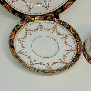 Vintage Gladstone China Imari Colours Tea Set Trio